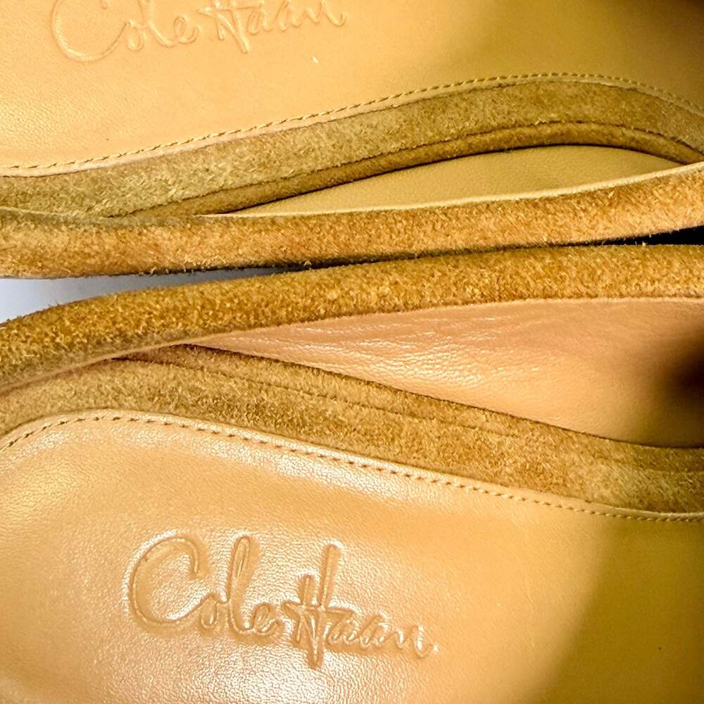 Cole Haan Women's Brown Suede Wedge Mule Clogs with Buckle Detail Size 8.5 B - Picture 7 of 15